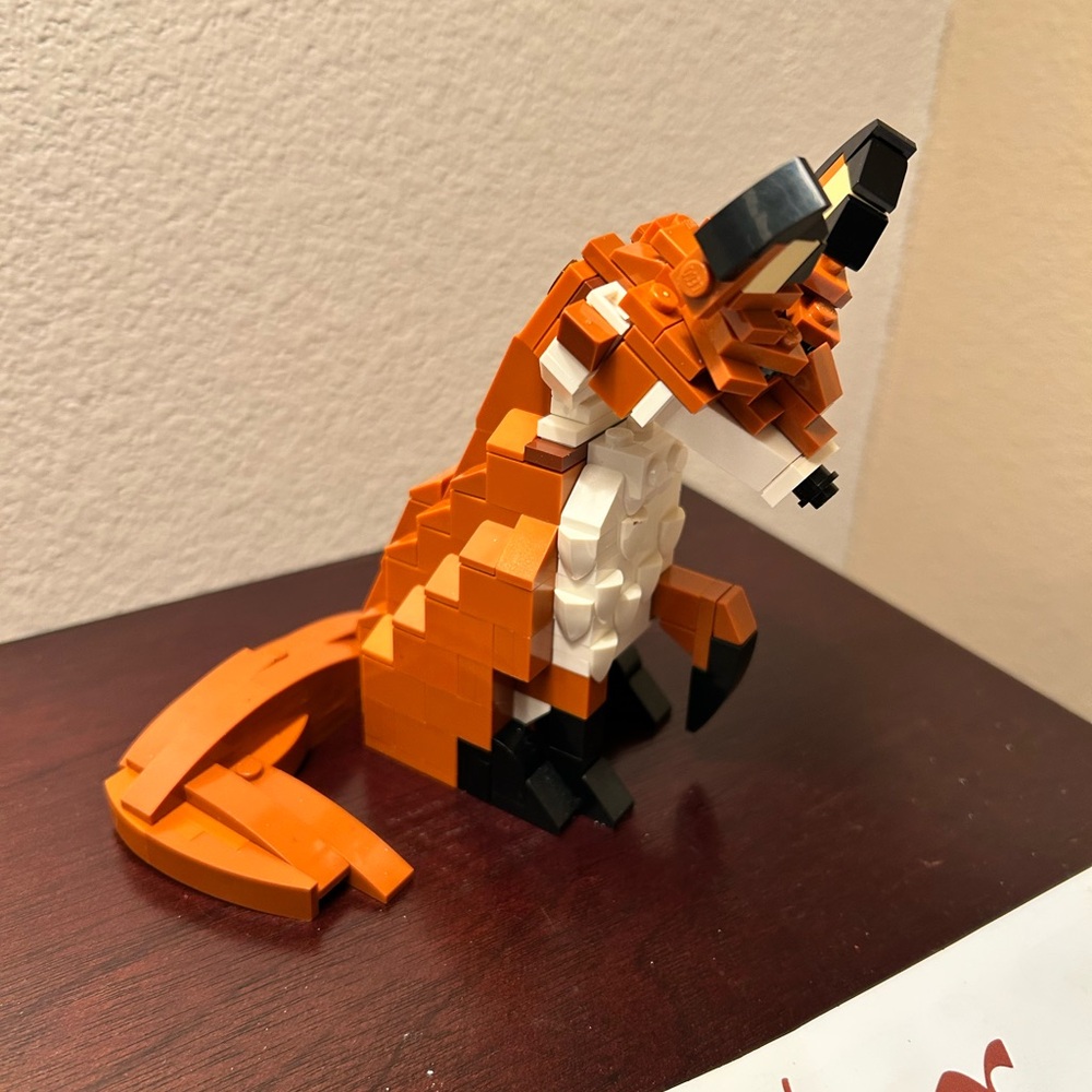Red Fox Building Brick Model